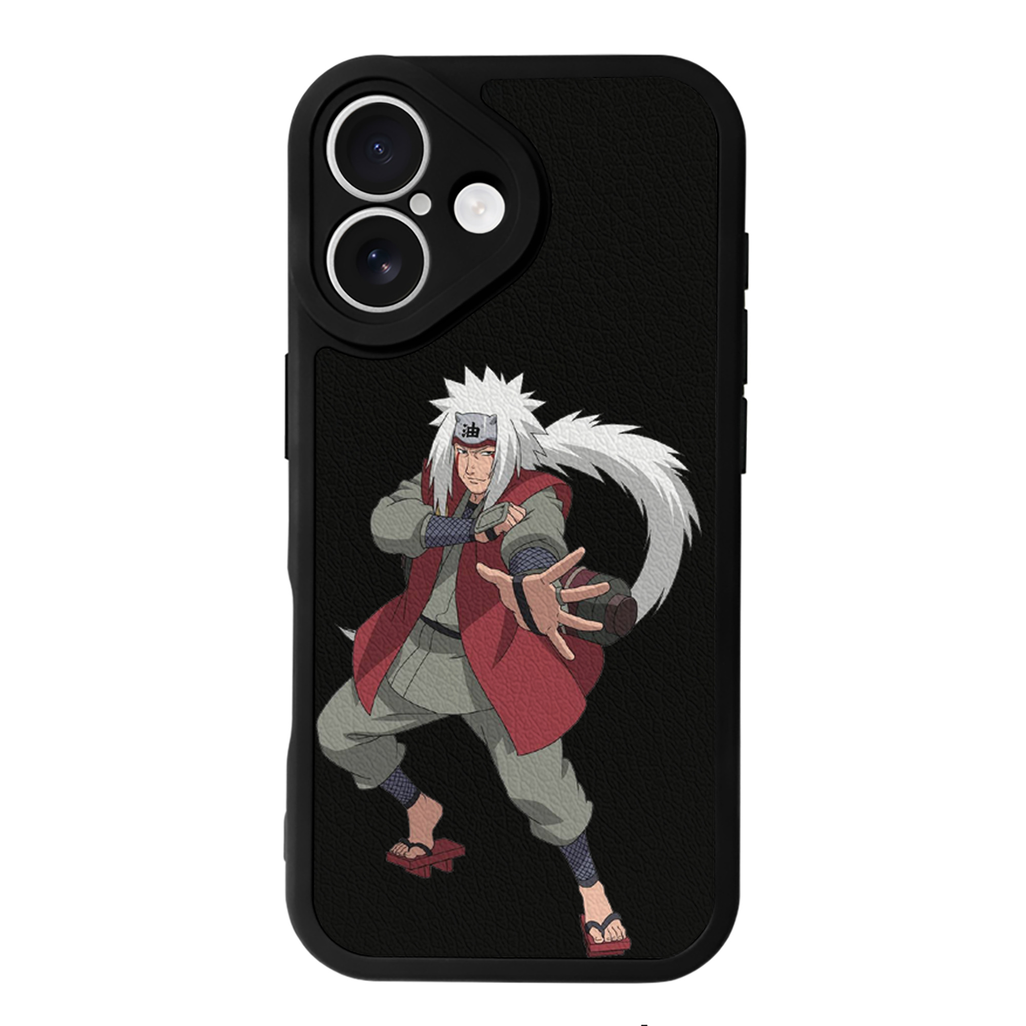 （画像用） NARUTO -ナルト- 自来也（じらいや） Jiraiya 【iPhone 16シリーズ対応】シリコンスマホケース（レザー調） 材質：シリコン